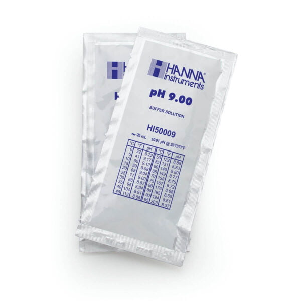 HI50009-02 Sobres con solución de calibración técnica de pH 9.00 (25 x 20 mL)
