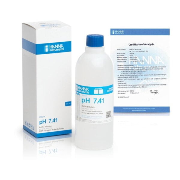 HI5074 Solución de calibración técnica de pH 7.41 (500 mL)