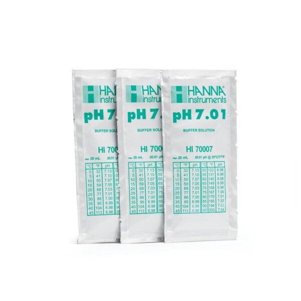 HI70007P Sobres con solución de calibración de pH 7.01 (25 pzas. de 20 mL)