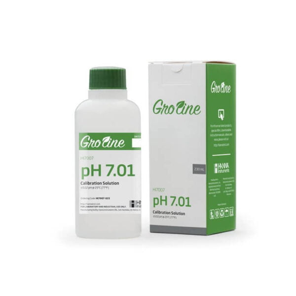 HI7007-023 Solución estándar de calibración de la línea GroLine pH 7.01 (frasco de 230 mL)