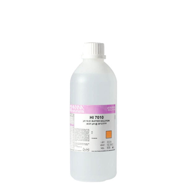 HI7010L/C Solución de calibración de pH 10.01 con certificado (500 mL)