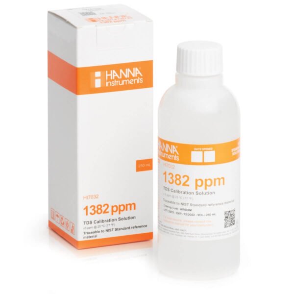 HI7032M Solución estándar de TDS de 1382 mg/L (ppm) (frasco de 230 mL)