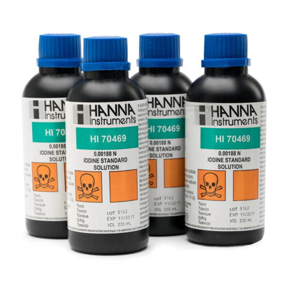 HI70469 Solución estándar de yodo 0.00188N (4x250 mL)