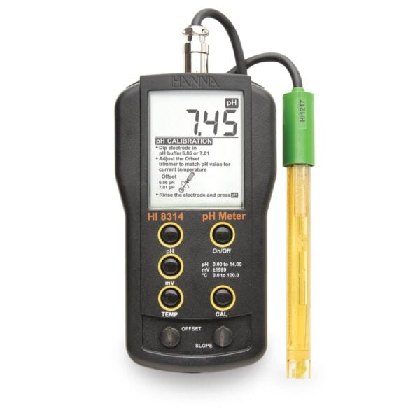 HI8314 Medidor analógo de pH/mV/°C c/electrodo HI1217D