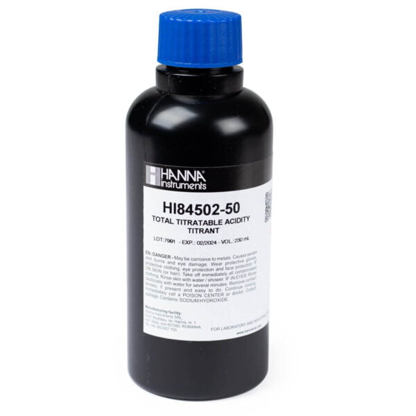 HI84502-50 Titulante para la acidez titulable en vino minititulador (230 mL)