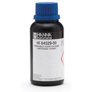 HI84529-50 Titulante de intervalo bajo para acidez titulable lácteos en minititulador (20) (120 mL)