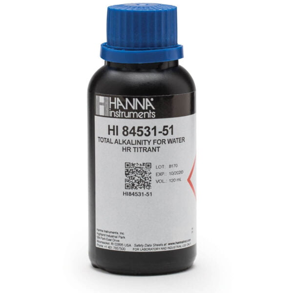 HI84531-51 Titulante de intervalo alto para la alcalinidad en agua con minititulador (120 mL)