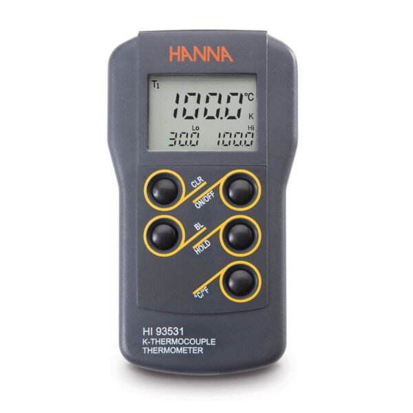 HI93531 Termómetro para termopar tipo K con resolución de 0.1° y límite alto/bajo en pantalla