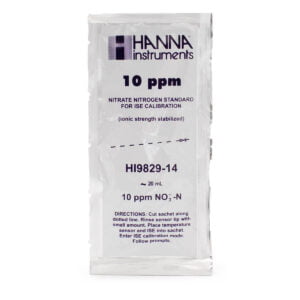 HI9829-14 Sobres c/solución de calibración de 10 ppm de nitrato p/electrodo ISE HI7609829-12 (25 pzas.)