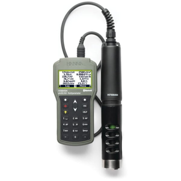 HI98494 Medidor portátil de pH/CE/OD con Bluetooth® y sonda de 4m